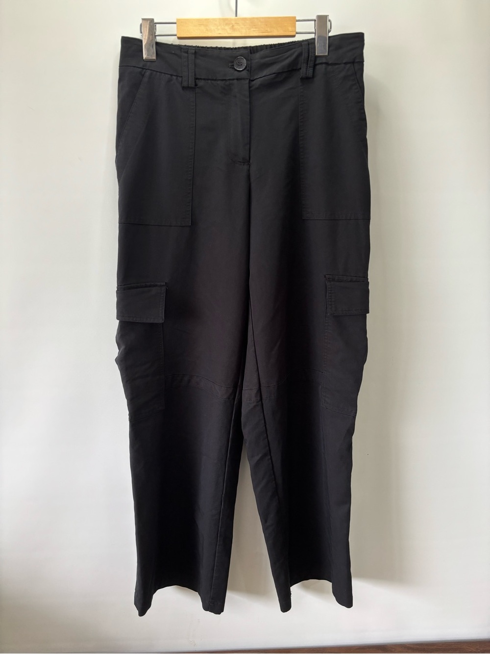 House of Harlow 1960 Wide-Leg Black Cargo Pants